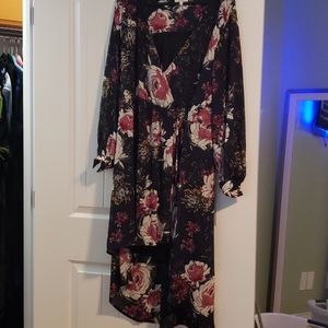 Floral high low dress